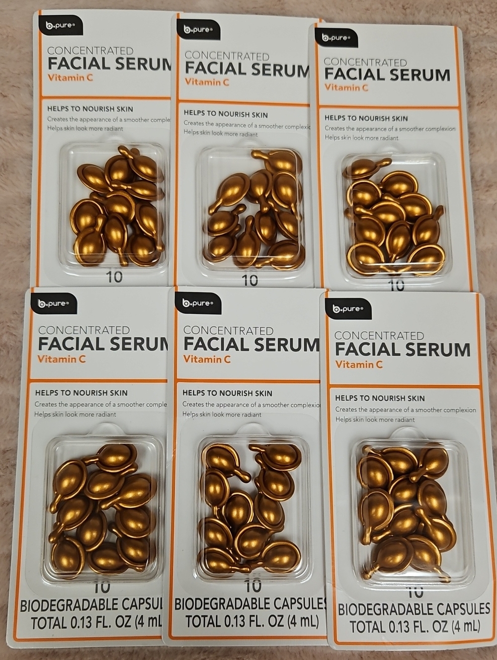b•pure CONCENTRATED FACIAL SERUM VITAMIN C 6-pack 10-PC EACH